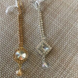 Sparkling Gold & Silver Hair Charms – Rhinestone little girl bindi